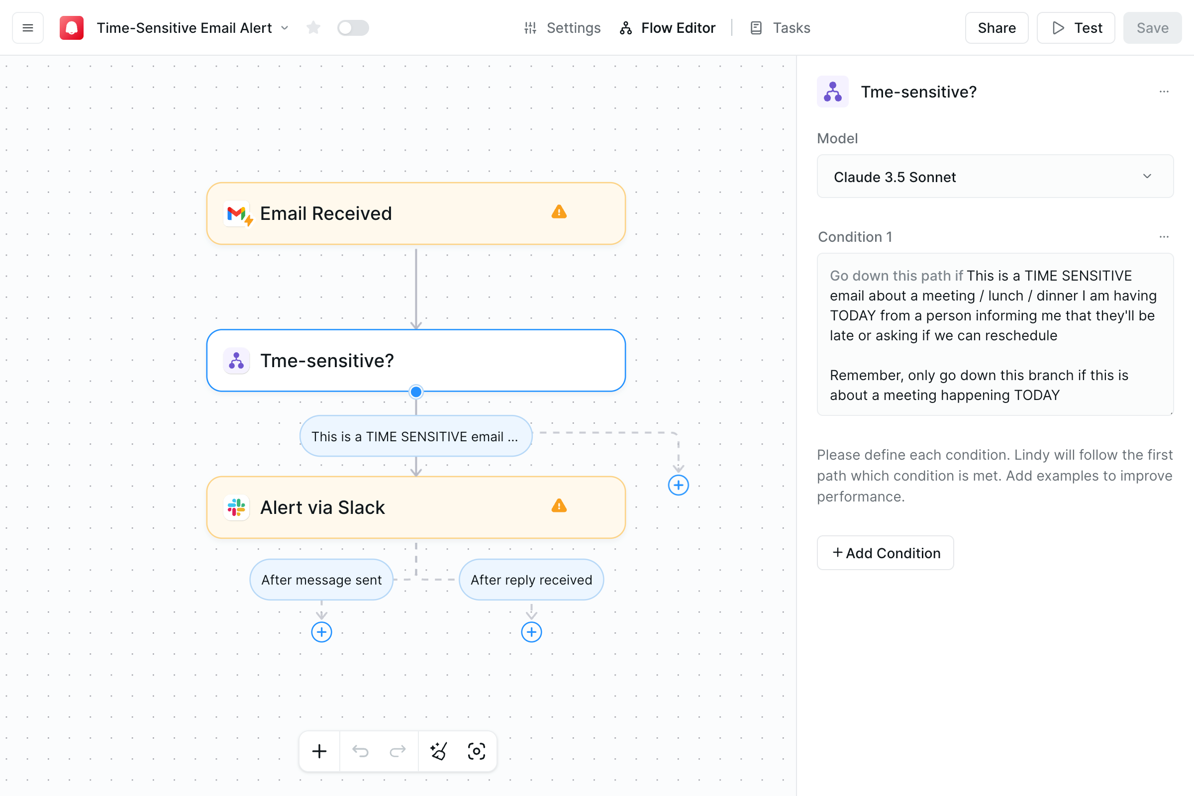 LindyAI dashboard screenshot