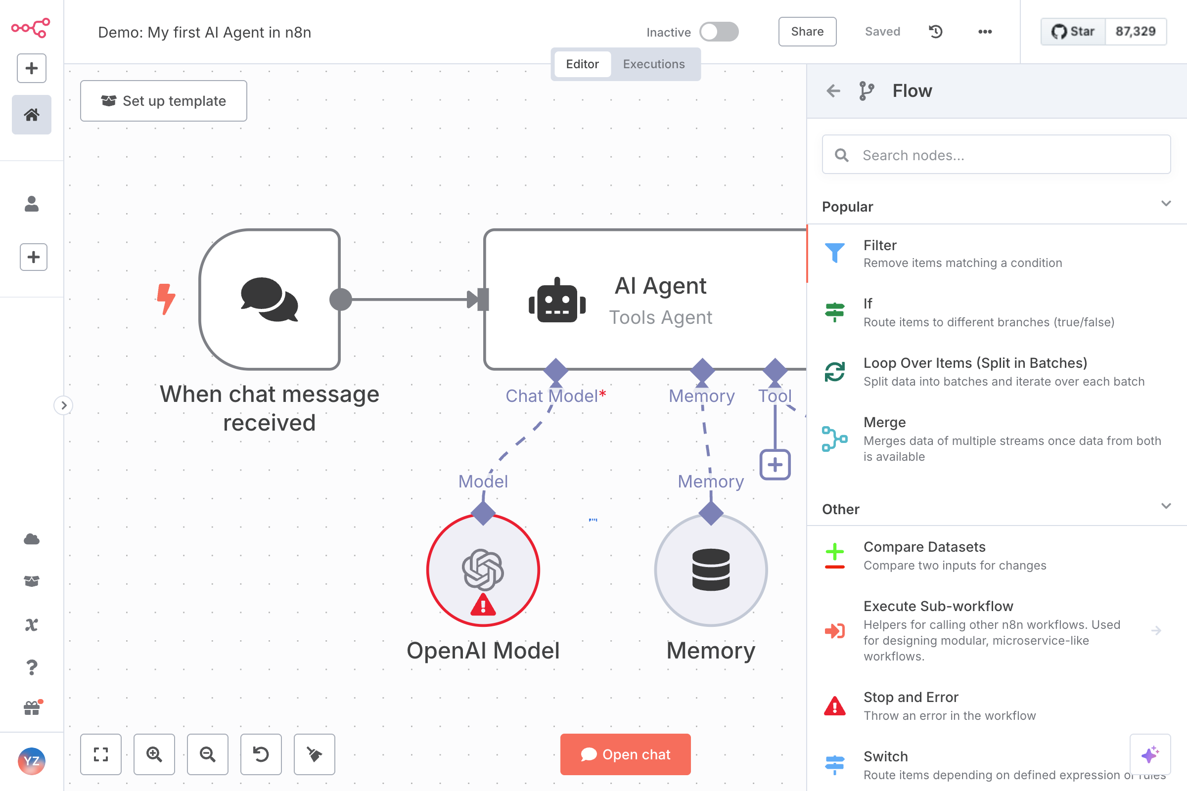 n8n workflow screenshot
